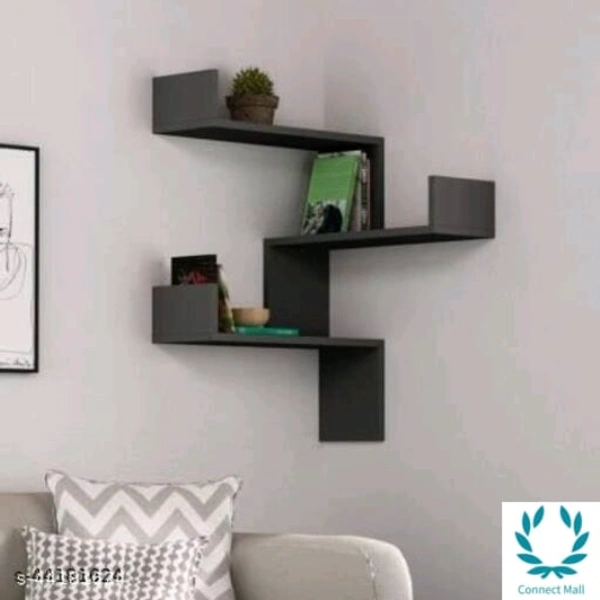 wall shelves - LXHXB: 21X 13.5 X 15.5 cm, Black, Wooden, Multipack 1